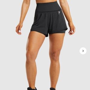 Gymshark Vital Seamless 2.0 2-in-1 Shorts - Black Marl
